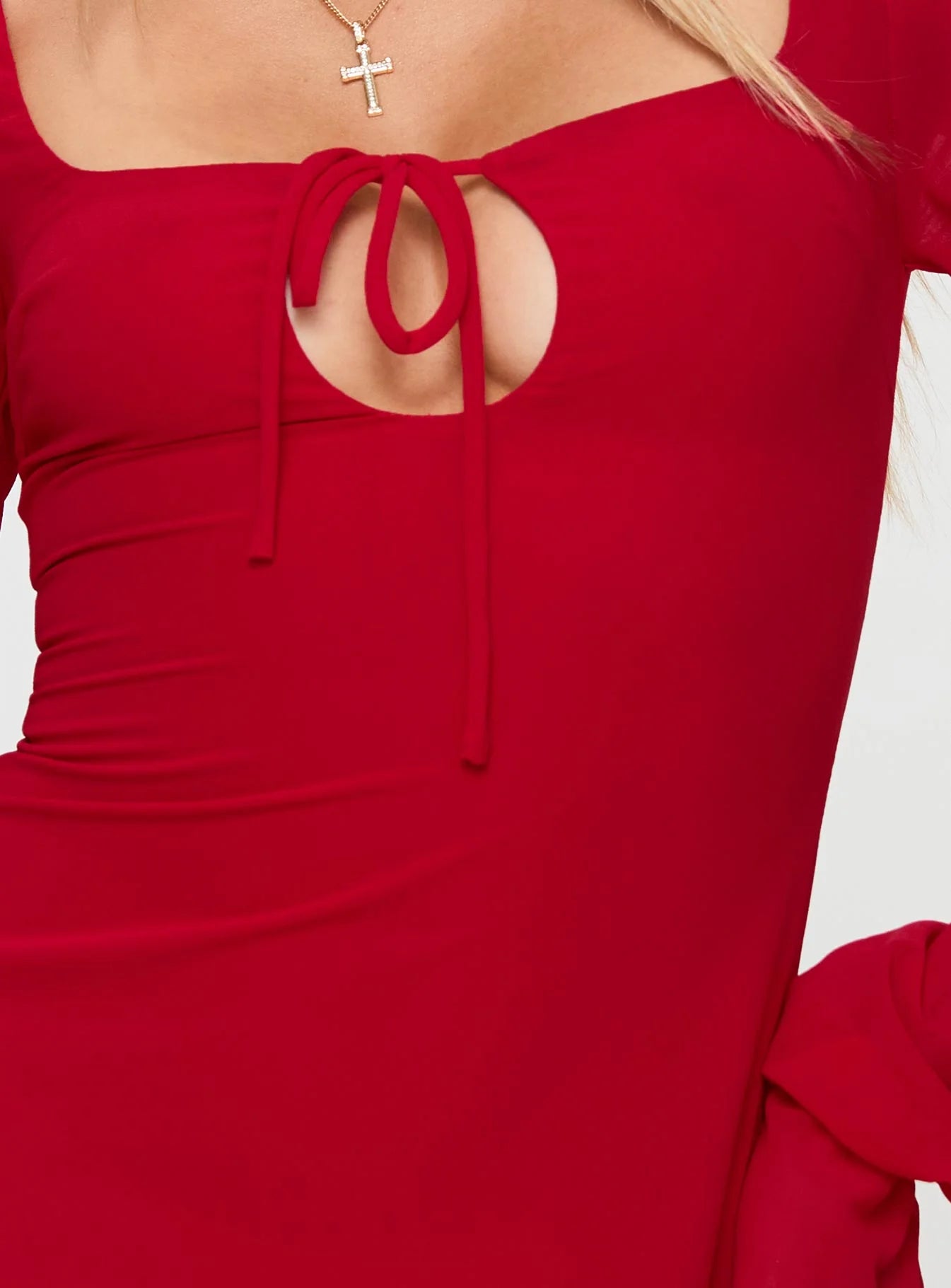 Bayford Long Sleeve Mini Dress Red