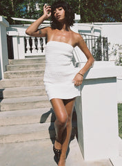 Edisun Strapless Mini Dress White