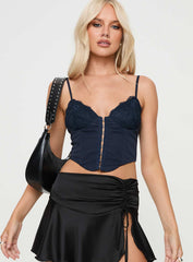Palisade Corset Top Navy