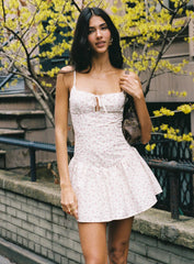 Joanie Drop Waist Mini Dress Floral Multi