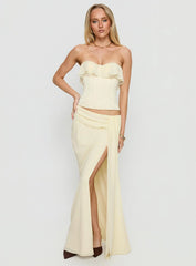 Holliann Draped Maxi Skirt Butter