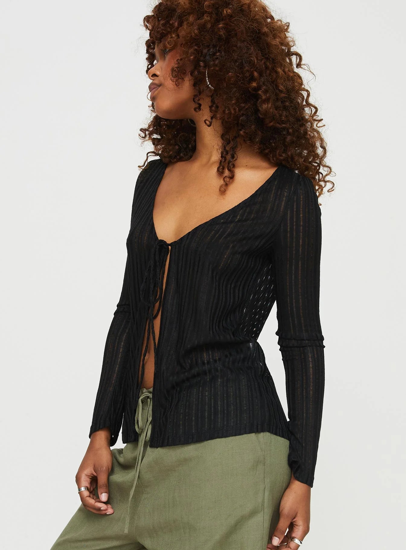 Hilder Long Sleeve Top Black