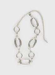 Halleck Silver Pendant Chain Belt Silver