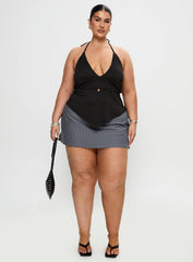 Averee Halter Top Black Curve