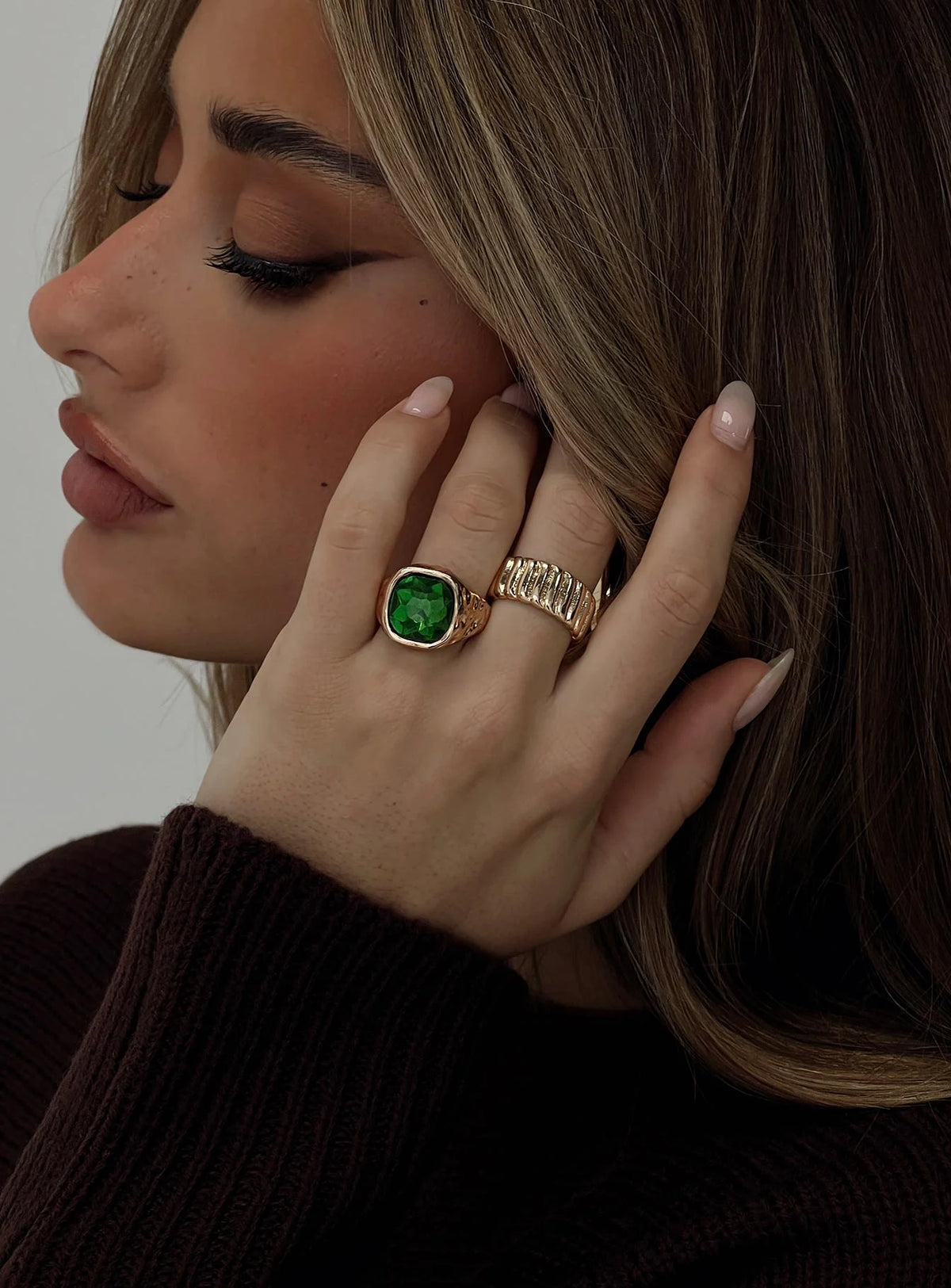 Think Fast Ring Set Gold