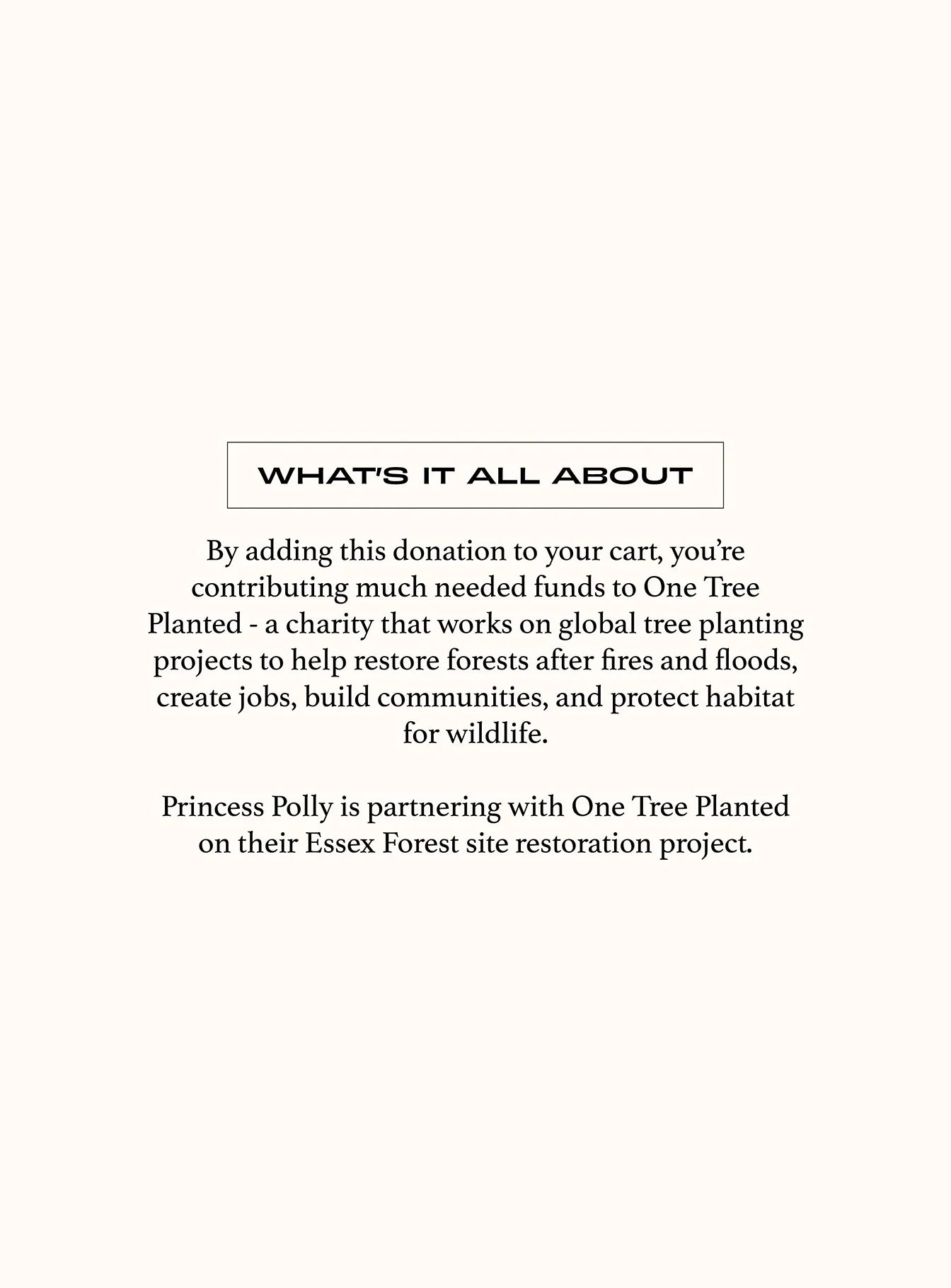 Donate 1 to One Tree Planted
