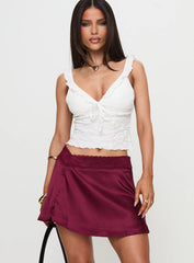 For Me Mini Skirt Burgundy