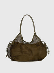 Isolda Mesh Tote Bag Khaki