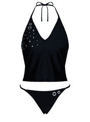 Kelipa Embellished Micro Bikini Bottoms Black