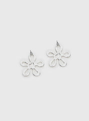 Sweet Embrace Flower Earrings Silver