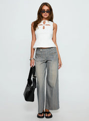 Celyse Cut Out Detail Top White
