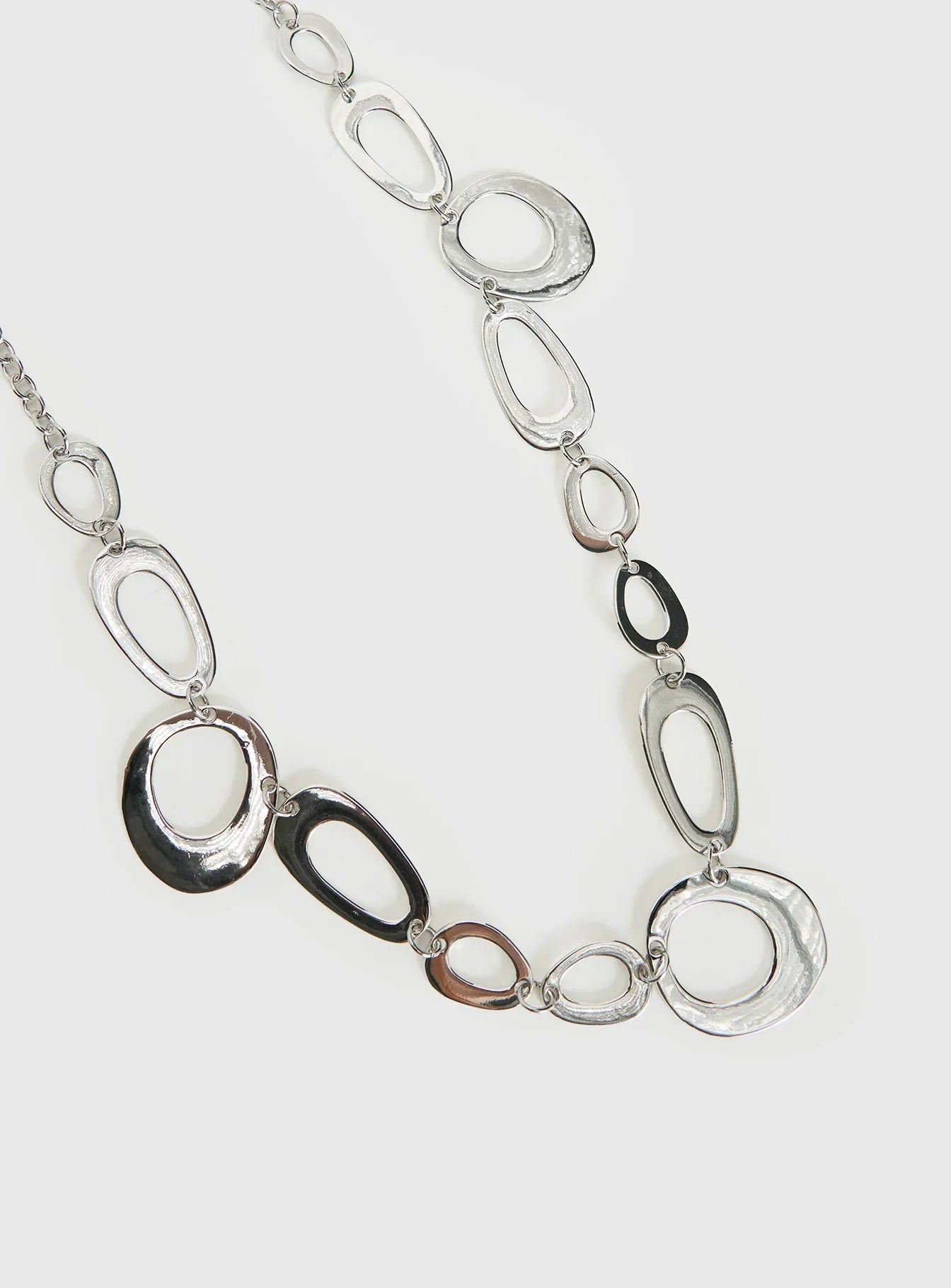 Wavelength Chain Belt Silver