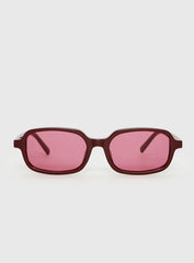 Such A Sweetie Rectangle Sunglasses Red