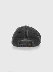 Back To Back Distressed Cap Black