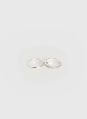Something Sweet Stacked Ring Silver
