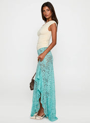 Bluemoon Lace Maxi Skirt Blue