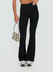 Energize Active Invisible Scrunch Flare Leggings Black