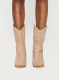 Jessie Cowboy Boots Beige
