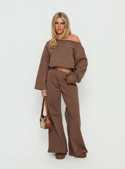 Peaks Flared Track Pants Cocoa
