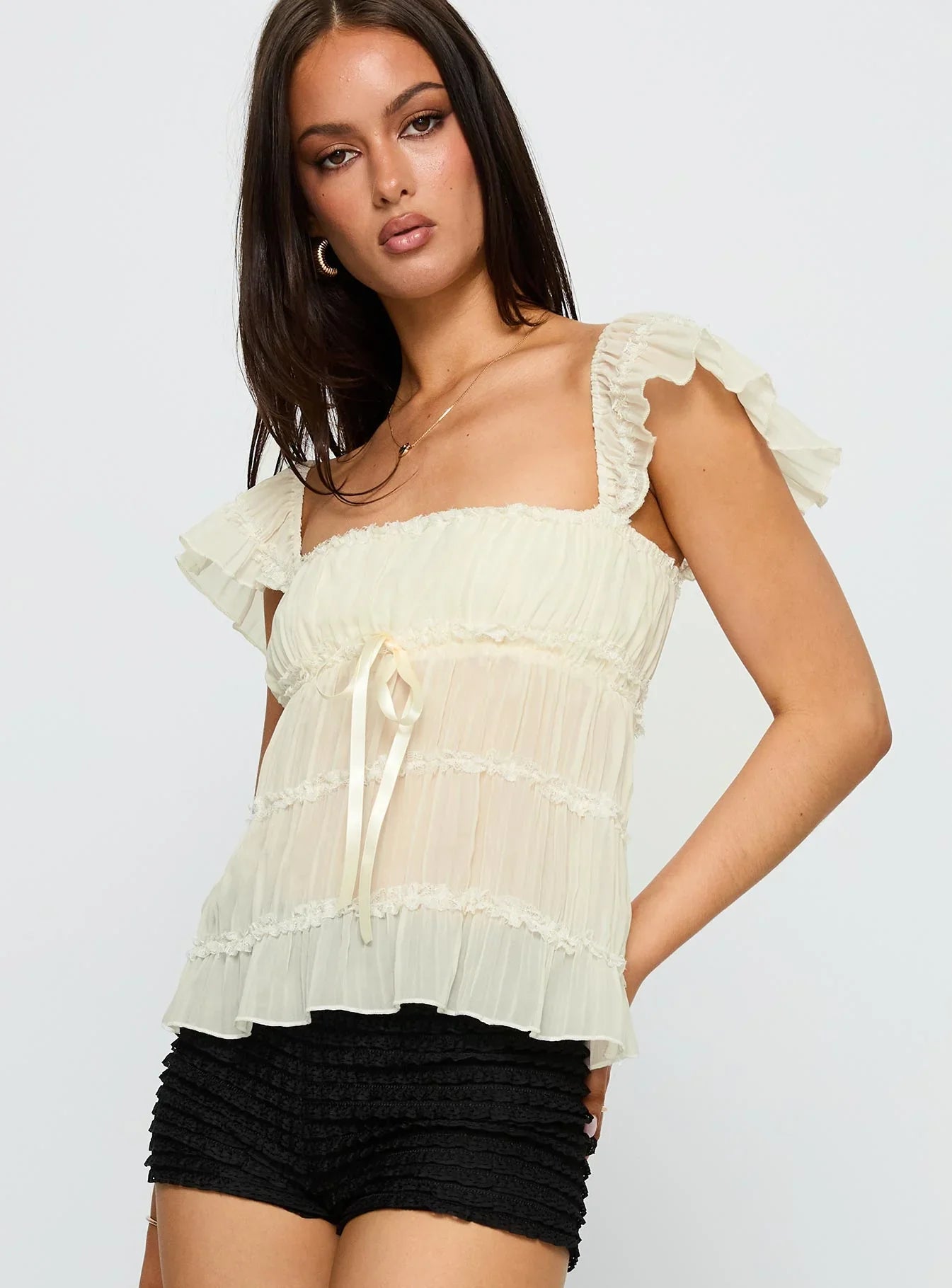 Brighter Than Stars Tiered Top Cream