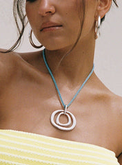 Zenda Necklace Blue Silver