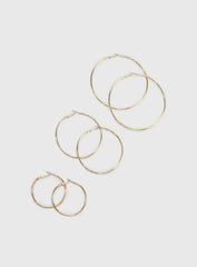 Guessing Game Hoop Earring Pack Gold