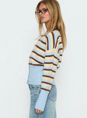 Rhitta Button Down Cardigan Multi Stripe