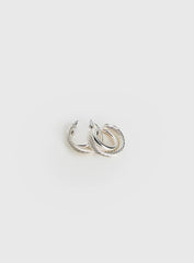 Aster Layered Hoops Silver