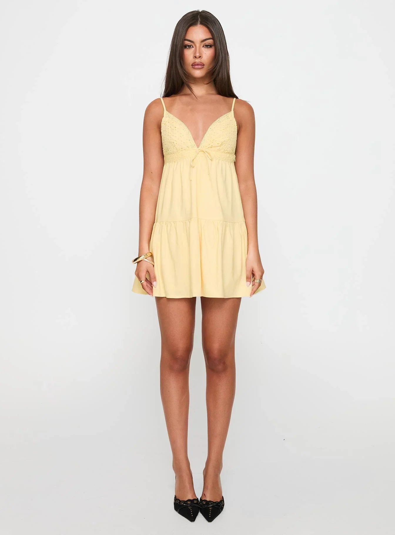 Nicoletta Mini Dress Lemon