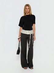 Arazia Cinched Short Sleeve Top Black