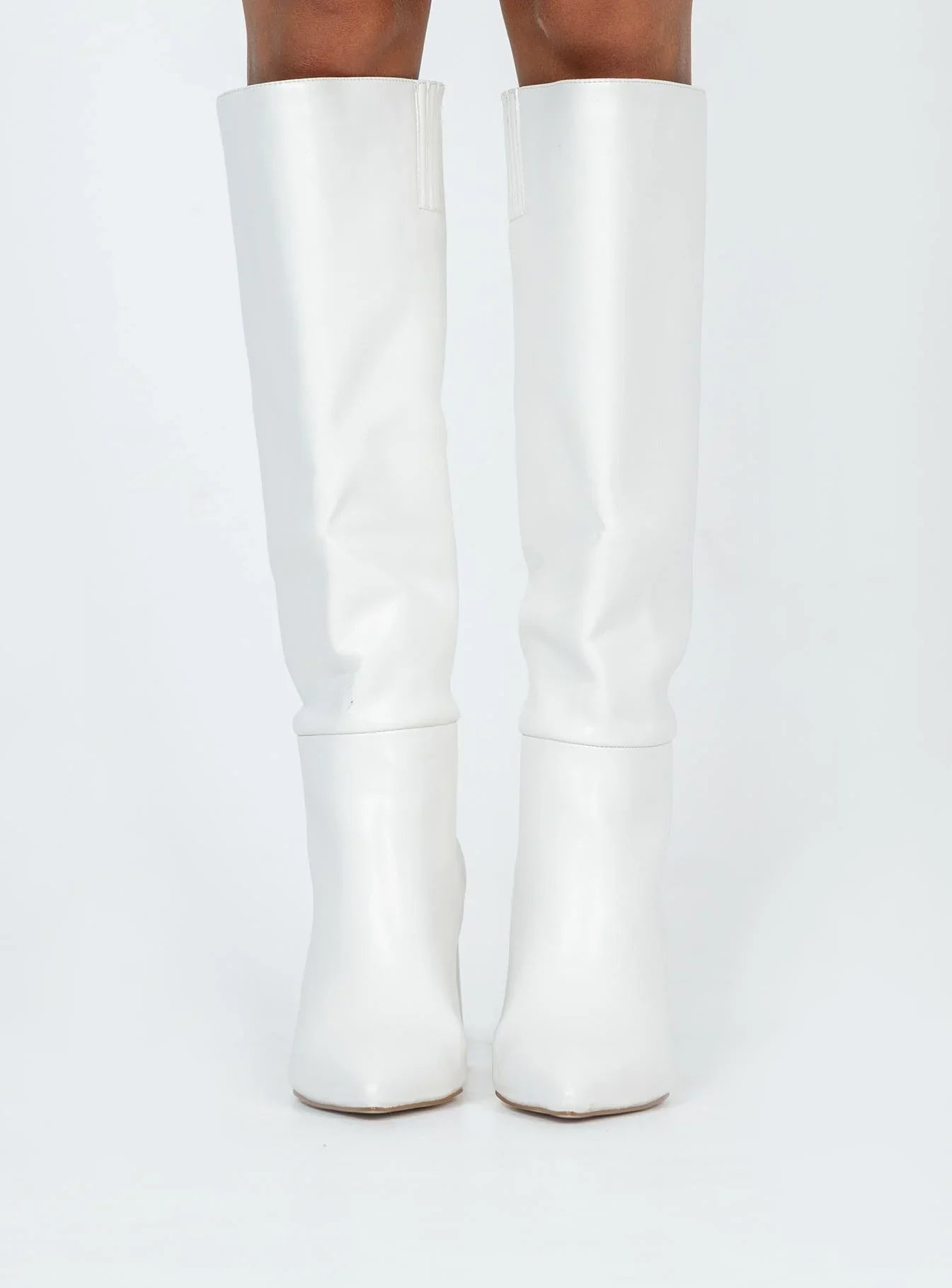 Vesper Knee High Boots White