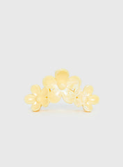 Devinn Floral Claw Clip Yellow