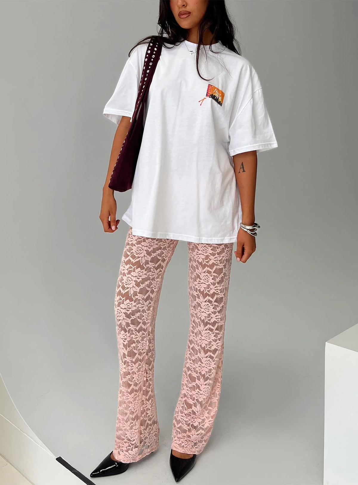 Peru Lace Pants Pink