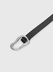 Leto Belt Black Silver