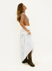 Valerio Maxi Skirt White