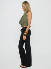 Twinflame Low Rise Hardware Pants Black