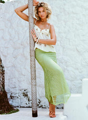 Dreamcatcher Lace Maxi Skirt Green