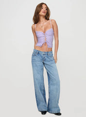 Amitri Lace Up Top Lilac