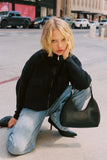 Too Busy Zip Up Sweater Black