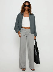 Donetta Collared Jacket Charcoal