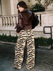 Ramos Low Rise Wide Leg Jeans Tiger