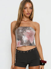 Chavela Strapless Sequin Top Multi