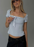 Trynia Short Sleeve Top Blue