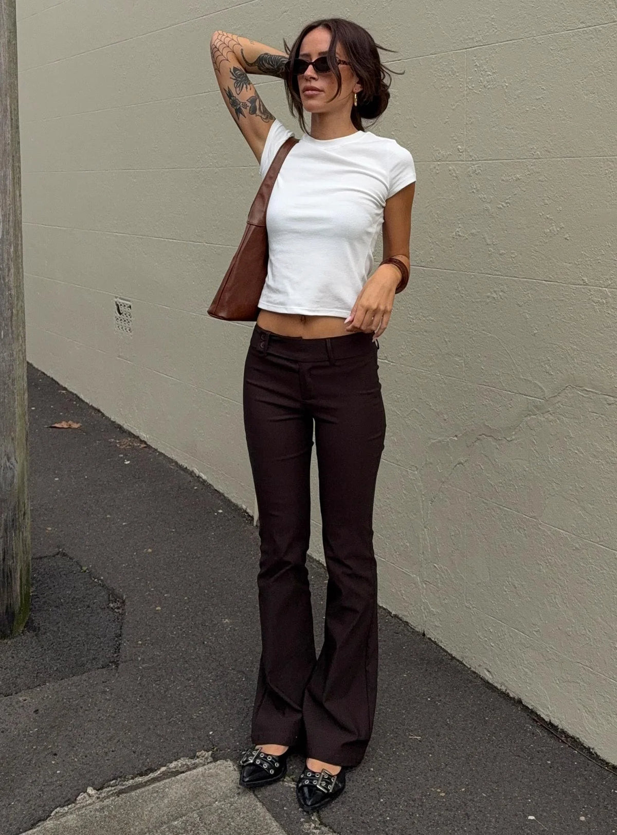 Kinkirk Flared Pants Chocolate