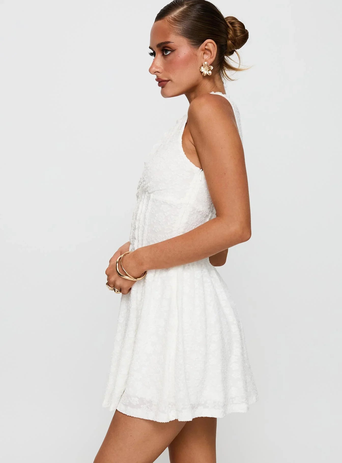 Loveluck Lace Mini Dress White