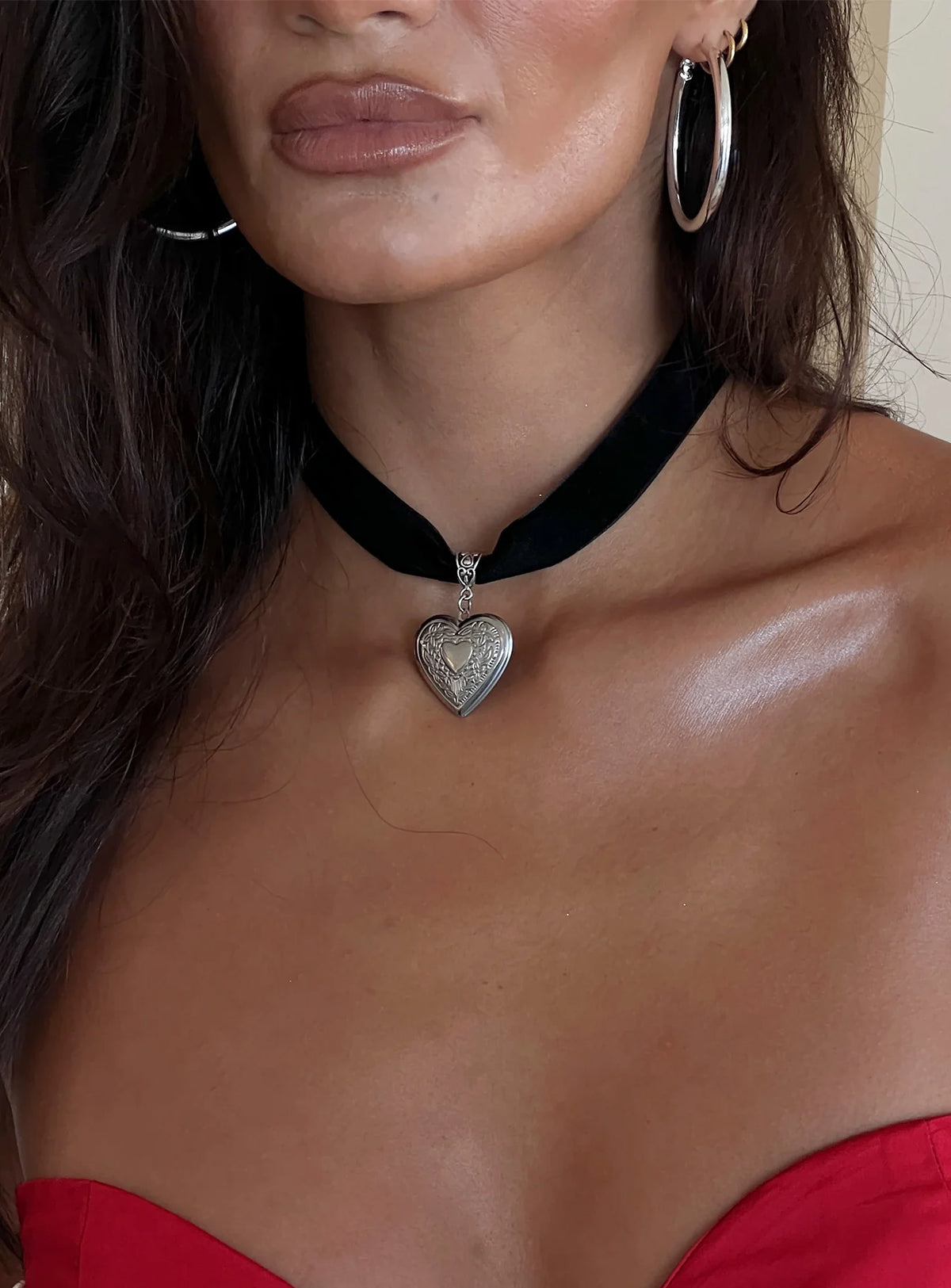 Laike Pendant Necklace Black Silver