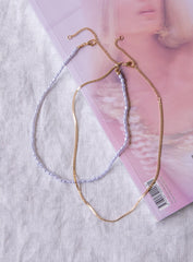 In The Zone Necklace Set Blue