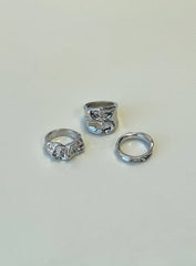 Two Young Hearts Ring Pack Silver