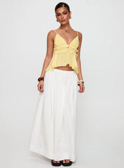 Blondelle Frill Detail Top Yellow